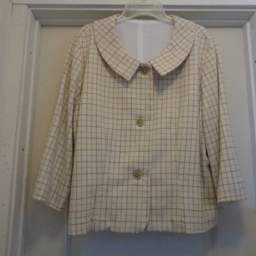 CLASSIC GIRL RICH GIRL CLEAN GIRL VINTAGE MILD PLAID LADY JACKET 12